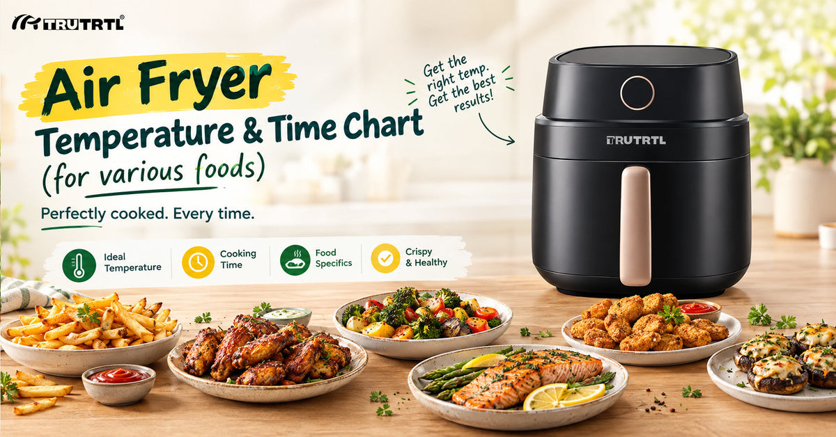 Air Fryer Temperature & Time Chart (for various foods)