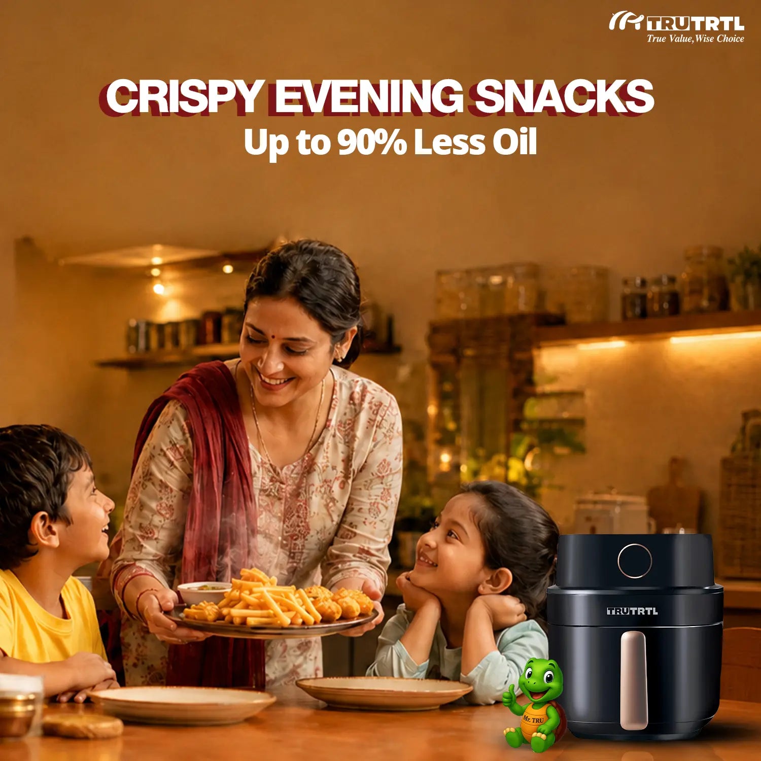 truTRTL Smart Digital Air Fryer
