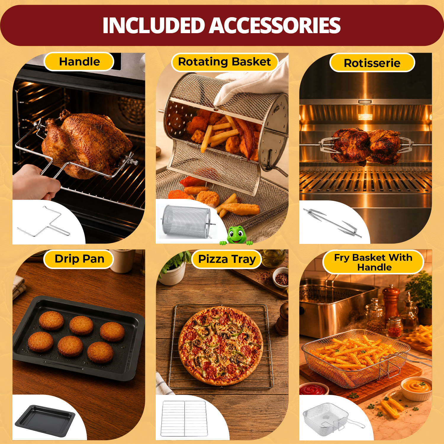 truTRTL Digital 1600W Air Fryer Oven