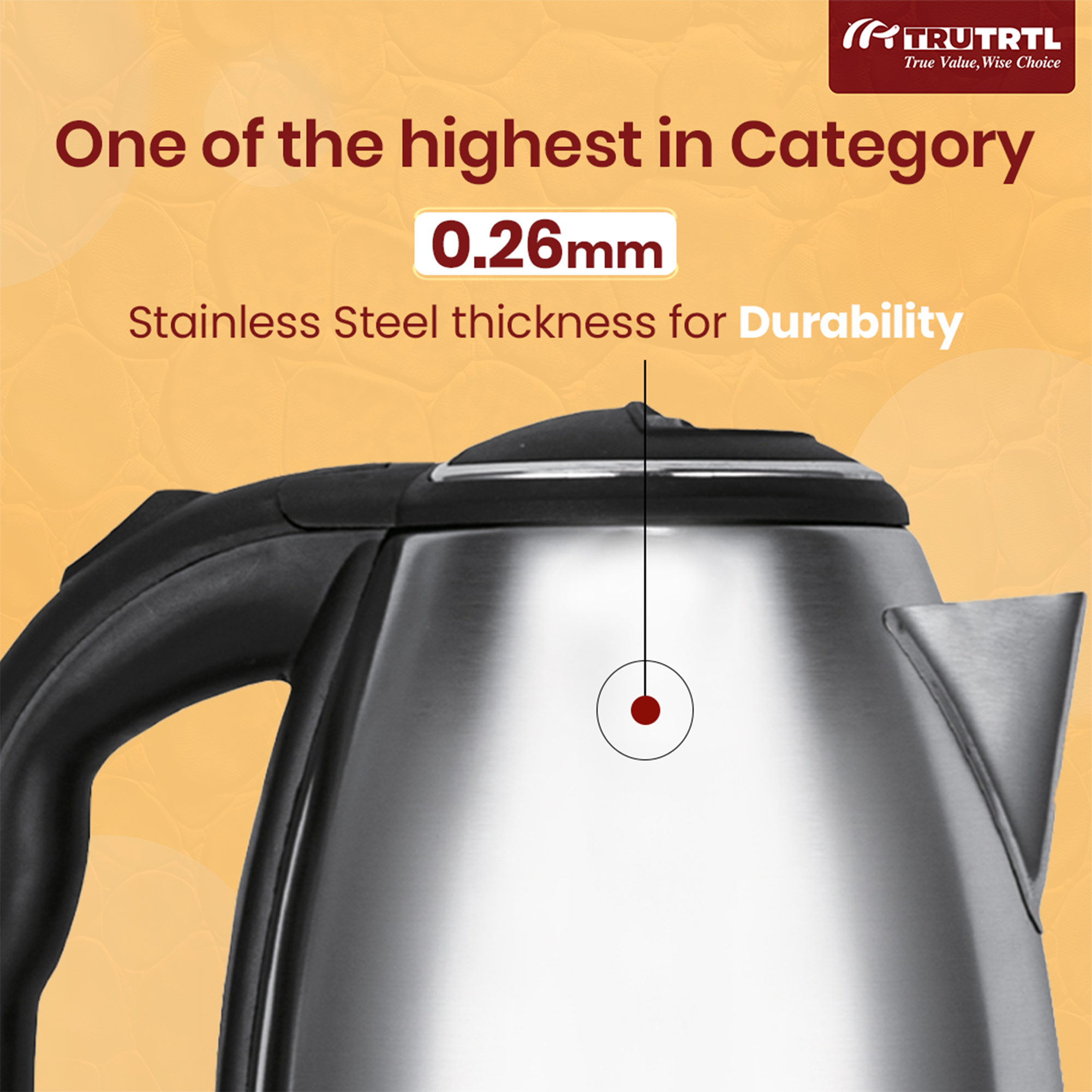 truTRTL Sizzle Electric Kettle 1.5 Litre