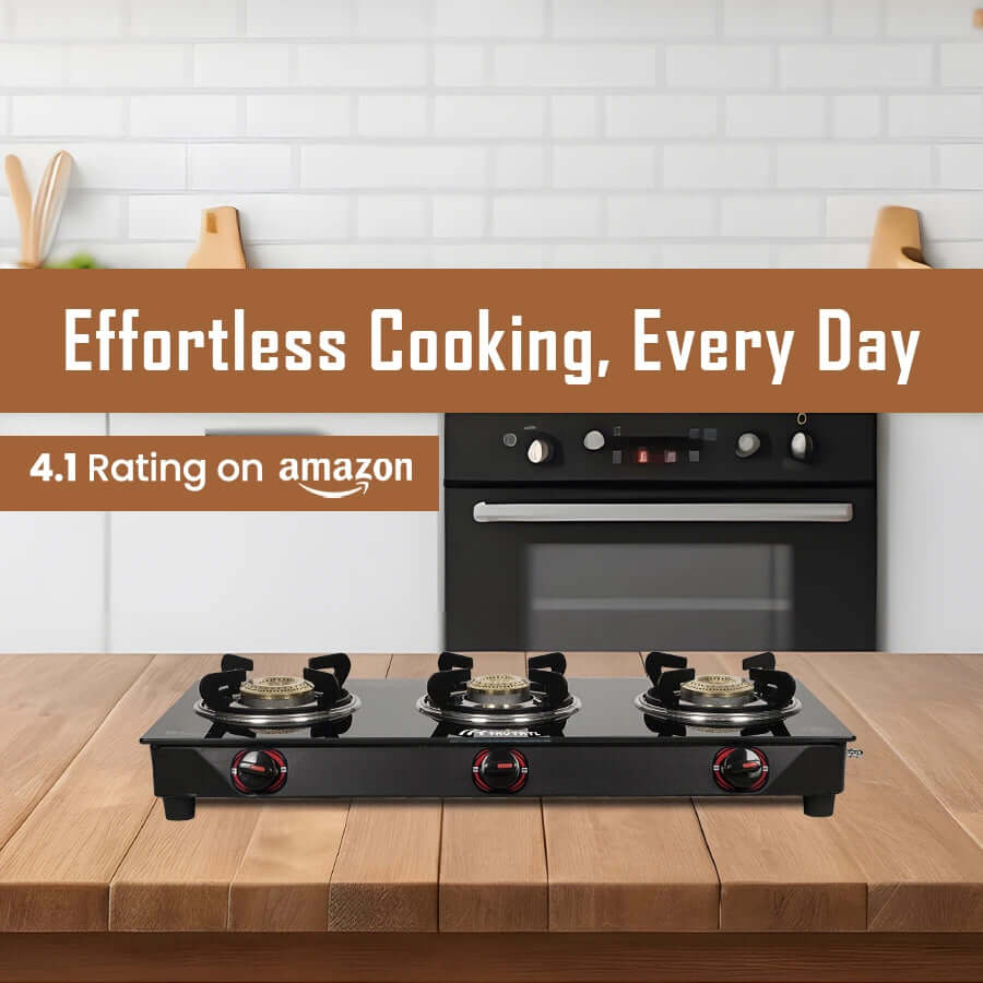 truTRTL Shakti 3 Burner Gas Stove