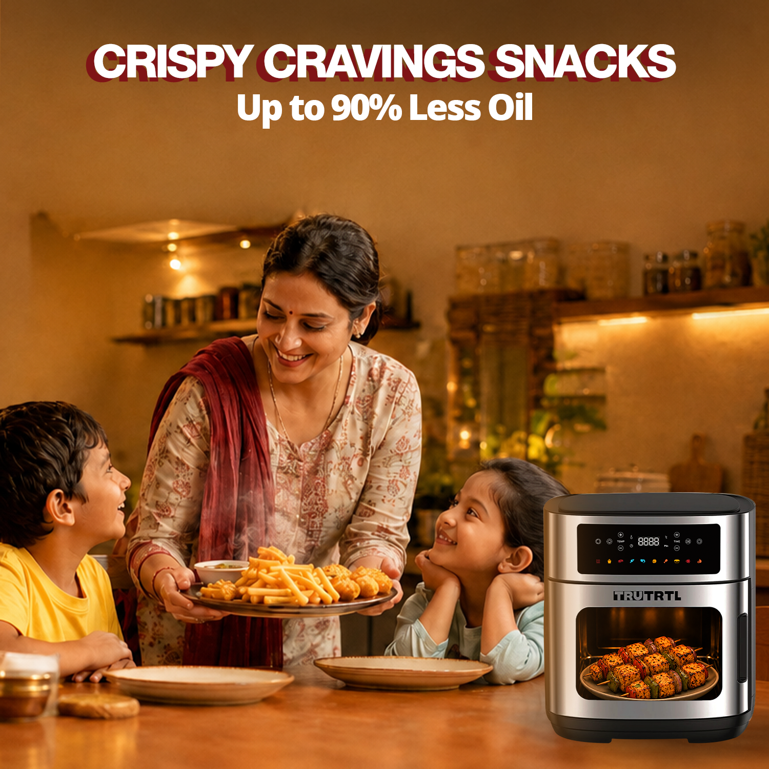truTRTL Digital 1600W Air Fryer Oven