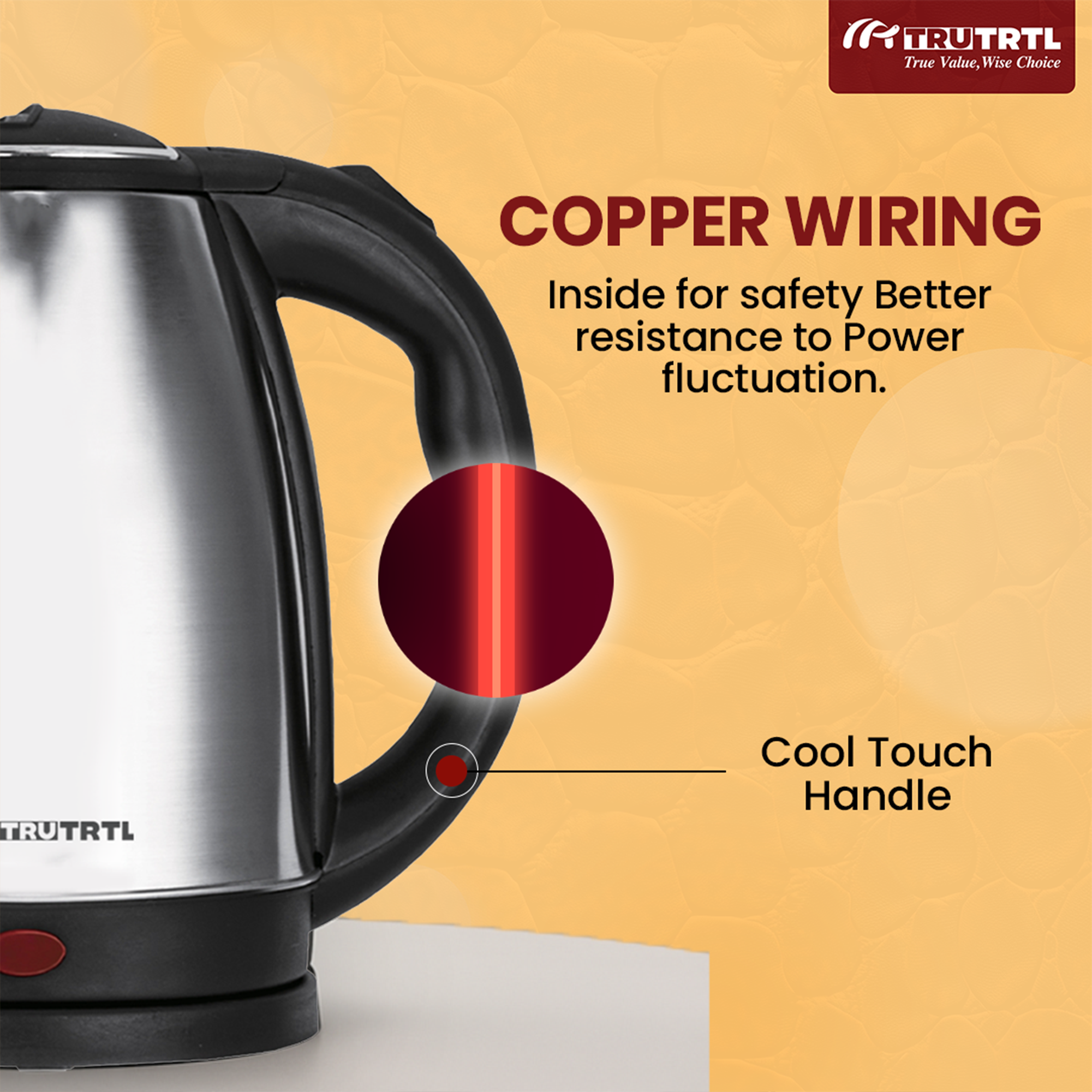 truTRTL Sizzle Electric Kettle 1.5 Litre