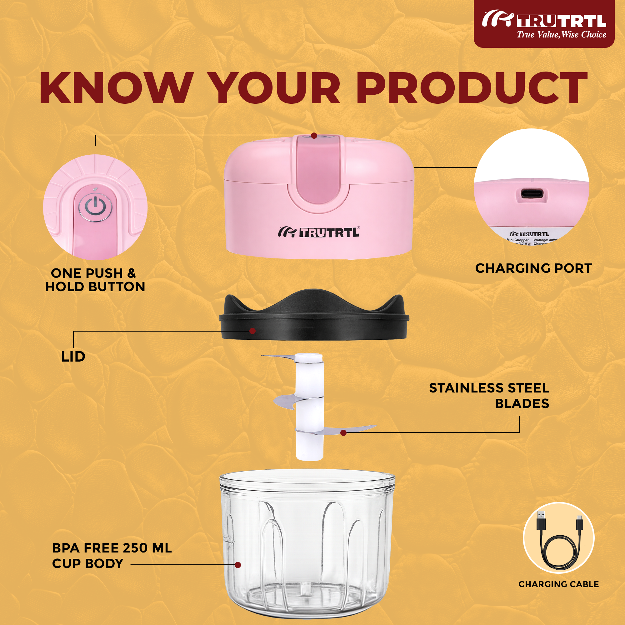 Trutrtl Smart Chopper Pink