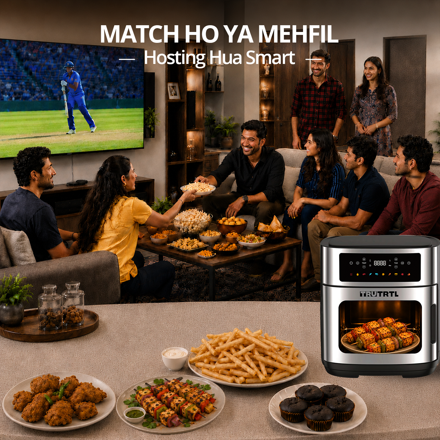 truTRTL Digital 1600W Air Fryer Oven