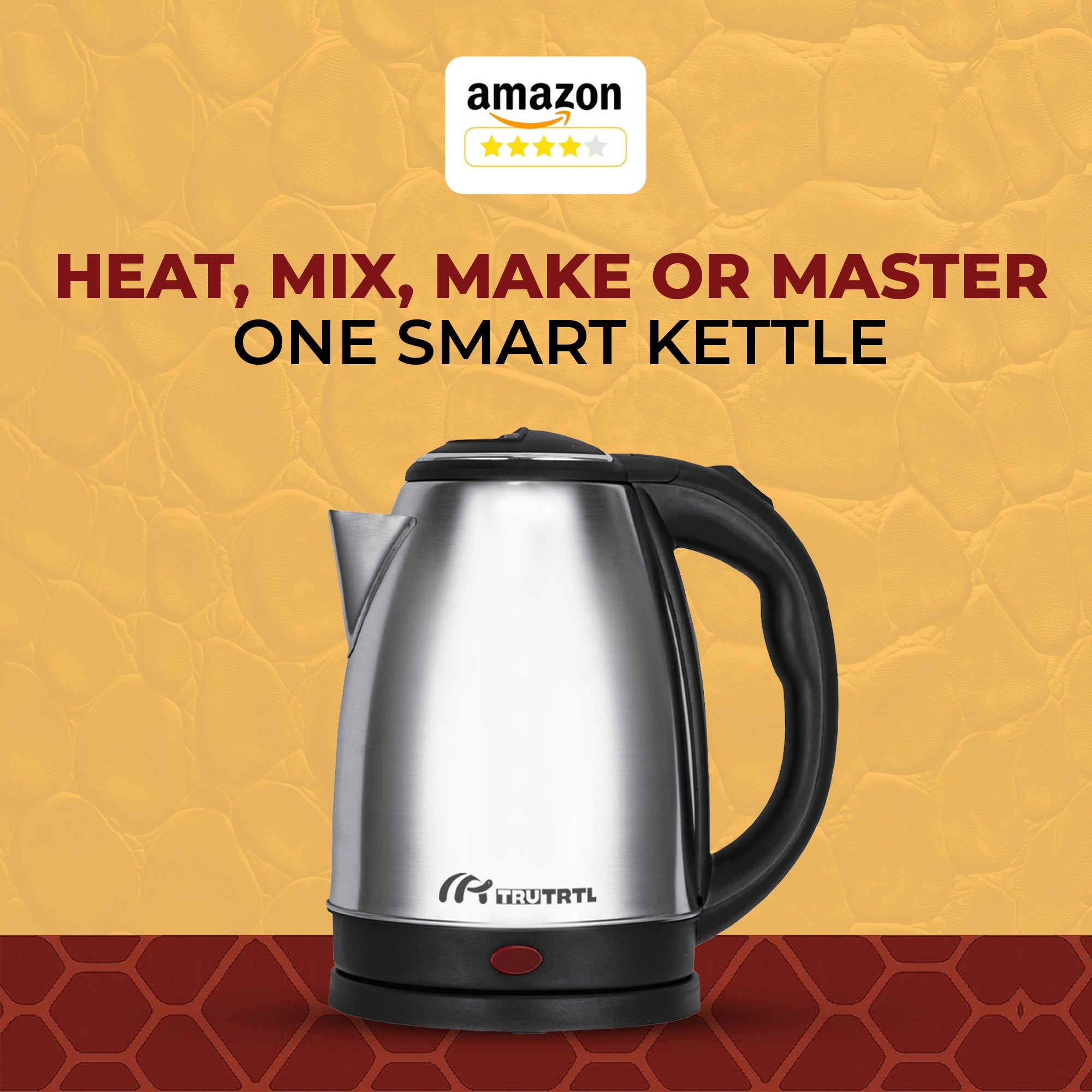 truTRTL Sizzle Electric Kettle 1.5 Litre