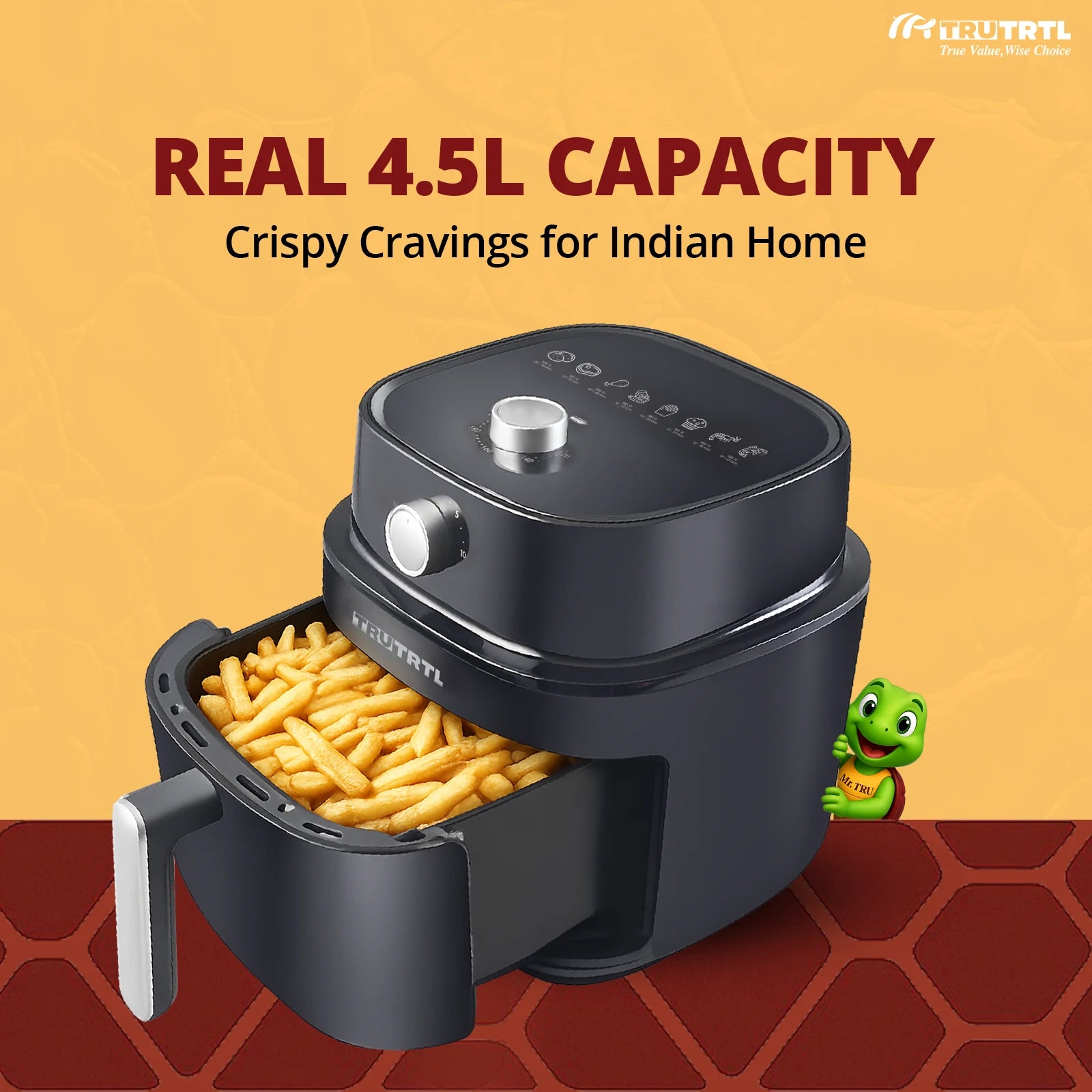 truTRTL Smart Manual Air fryer