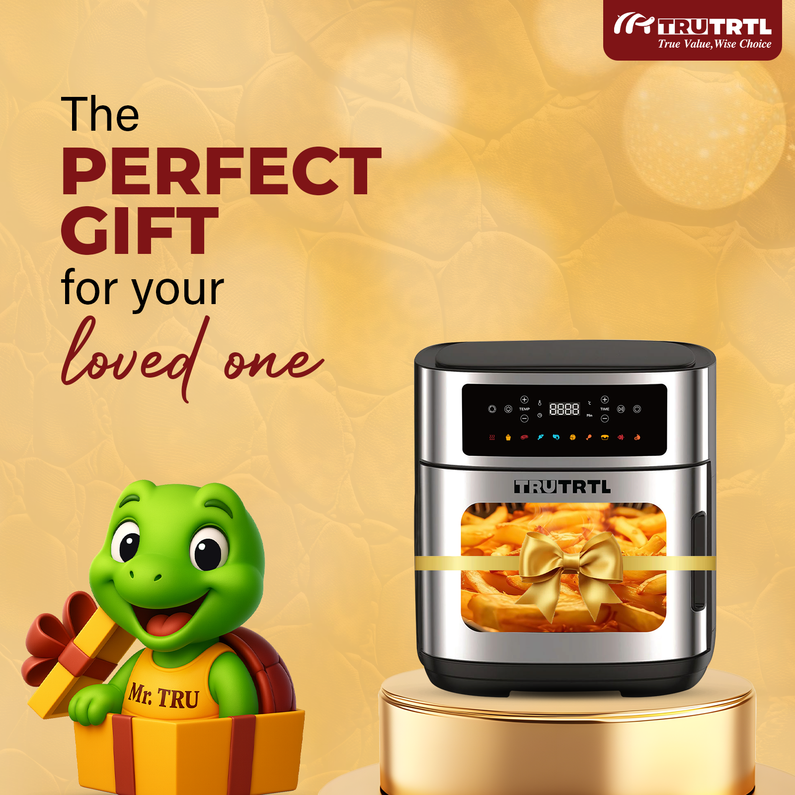 truTRTL Digital 1600W Air Fryer Oven