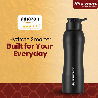 truTRTL Black Steel Bottle