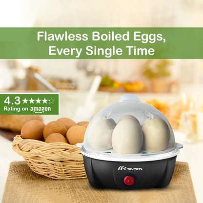 truTRTL Smart Egg Boiler | Boil upto 7 Eggs | Black