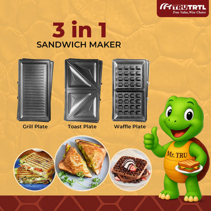 truTRTL Premium 3-in-1 Sandwich Maker
