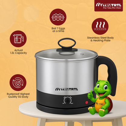 truTRTL Multipurpose 1.3 Litre Kettle