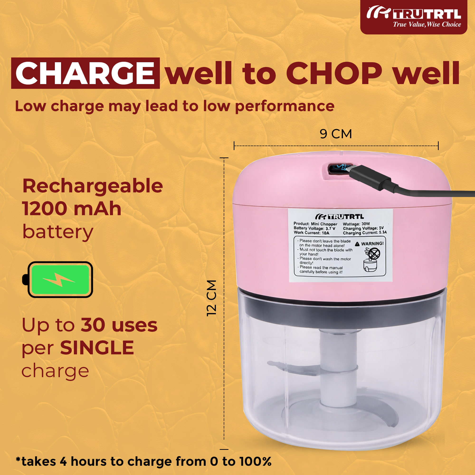 Trutrtl Smart Chopper Pink