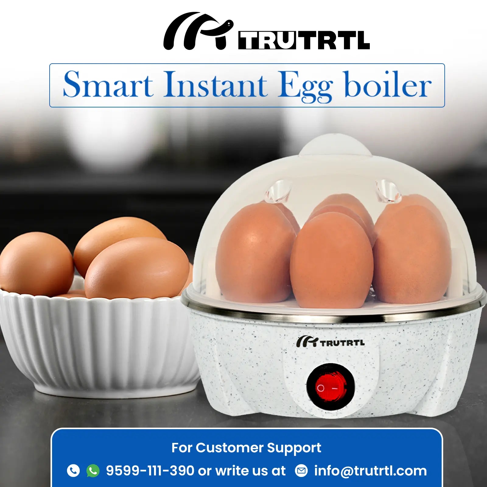 truTRTL Smart Marble Egg Boiler