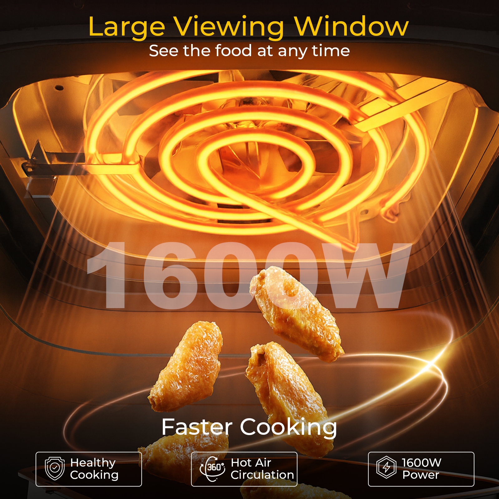 truTRTL Digital 1600W Air Fryer Oven