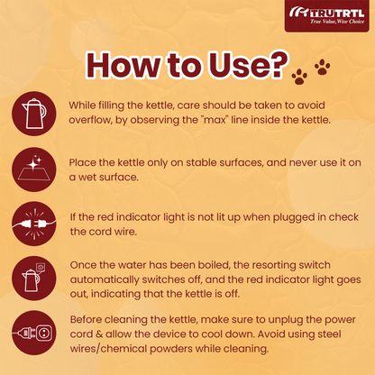 truTRTL Sizzle Electric Kettle 1.5 Litre