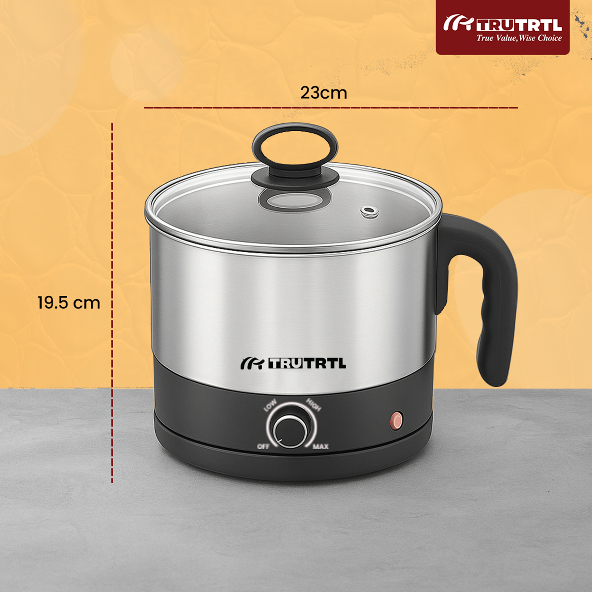 truTRTL Multipurpose 1.3 Litre Kettle