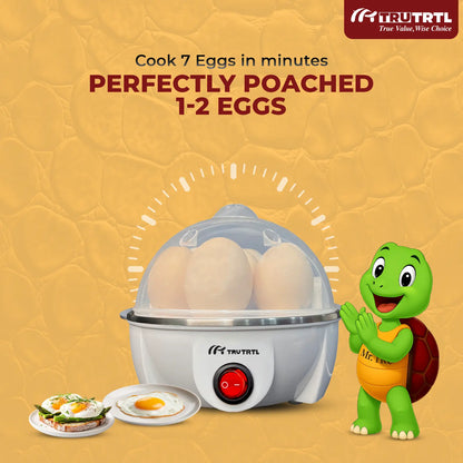 truTRTL Smart Egg Boiler | Boil upto 7 Eggs | White