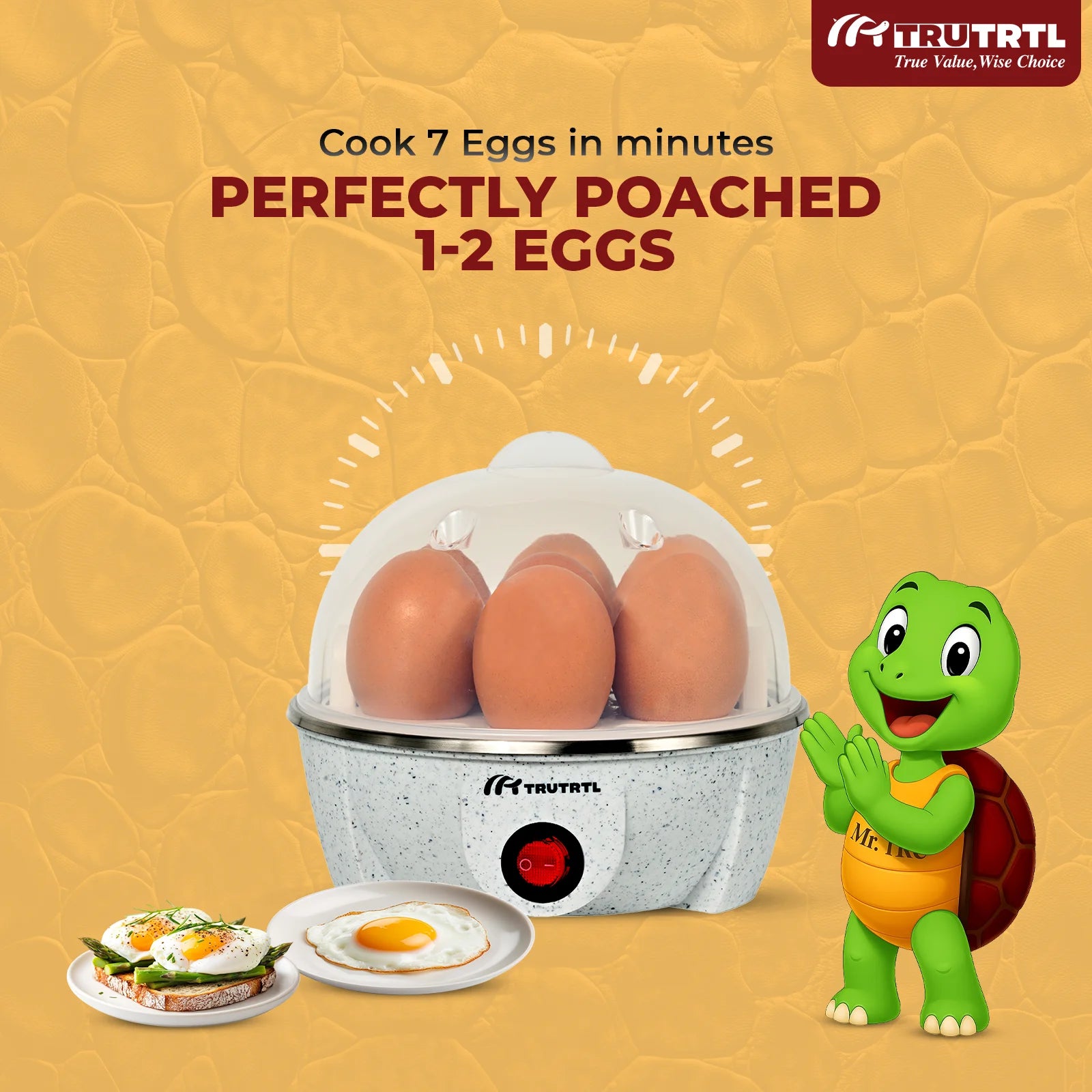 truTRTL Smart Marble Egg Boiler