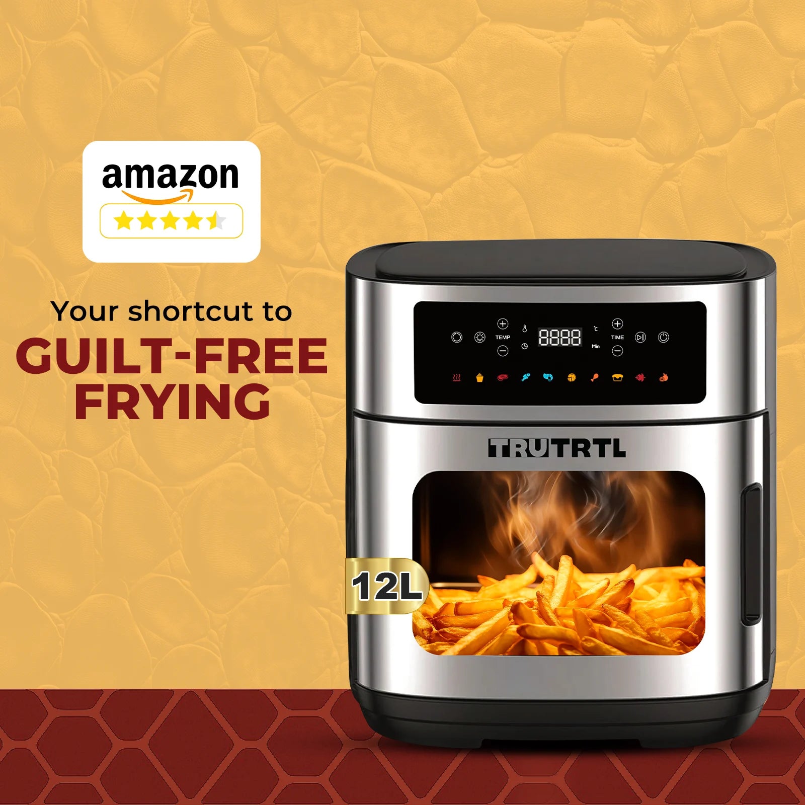 truTRTL Digital 1600W Air Fryer Oven