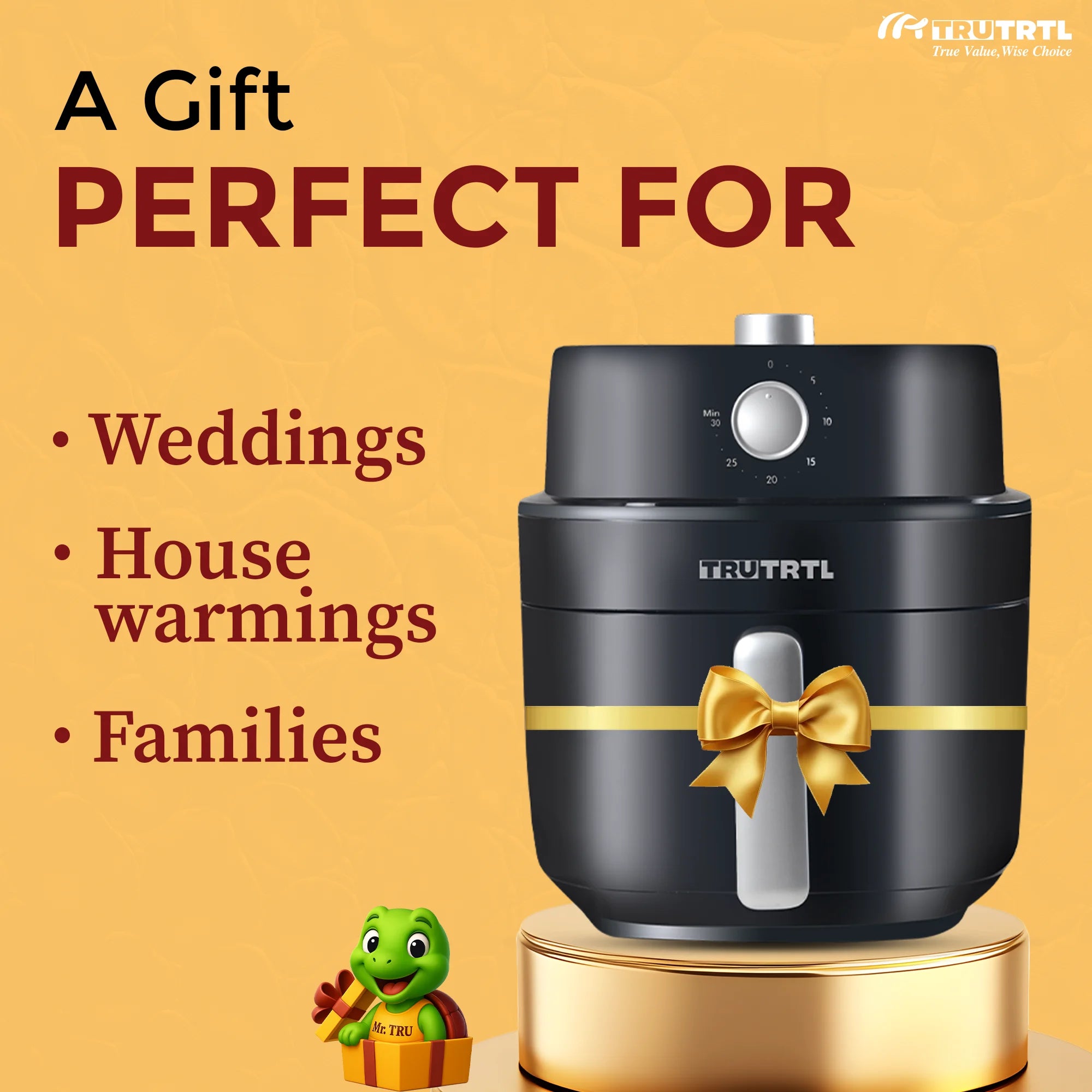 truTRTL Smart Manual Air fryer