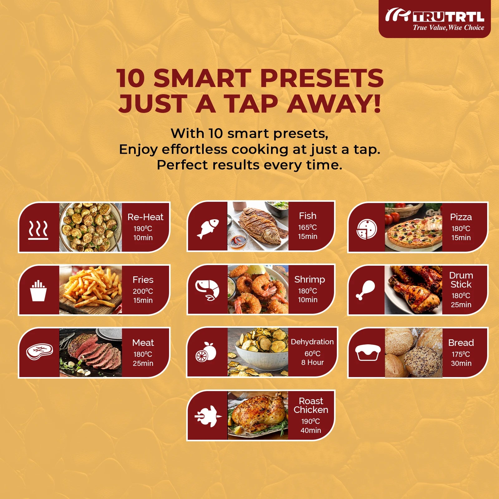 truTRTL Digital 1600W Air Fryer Oven