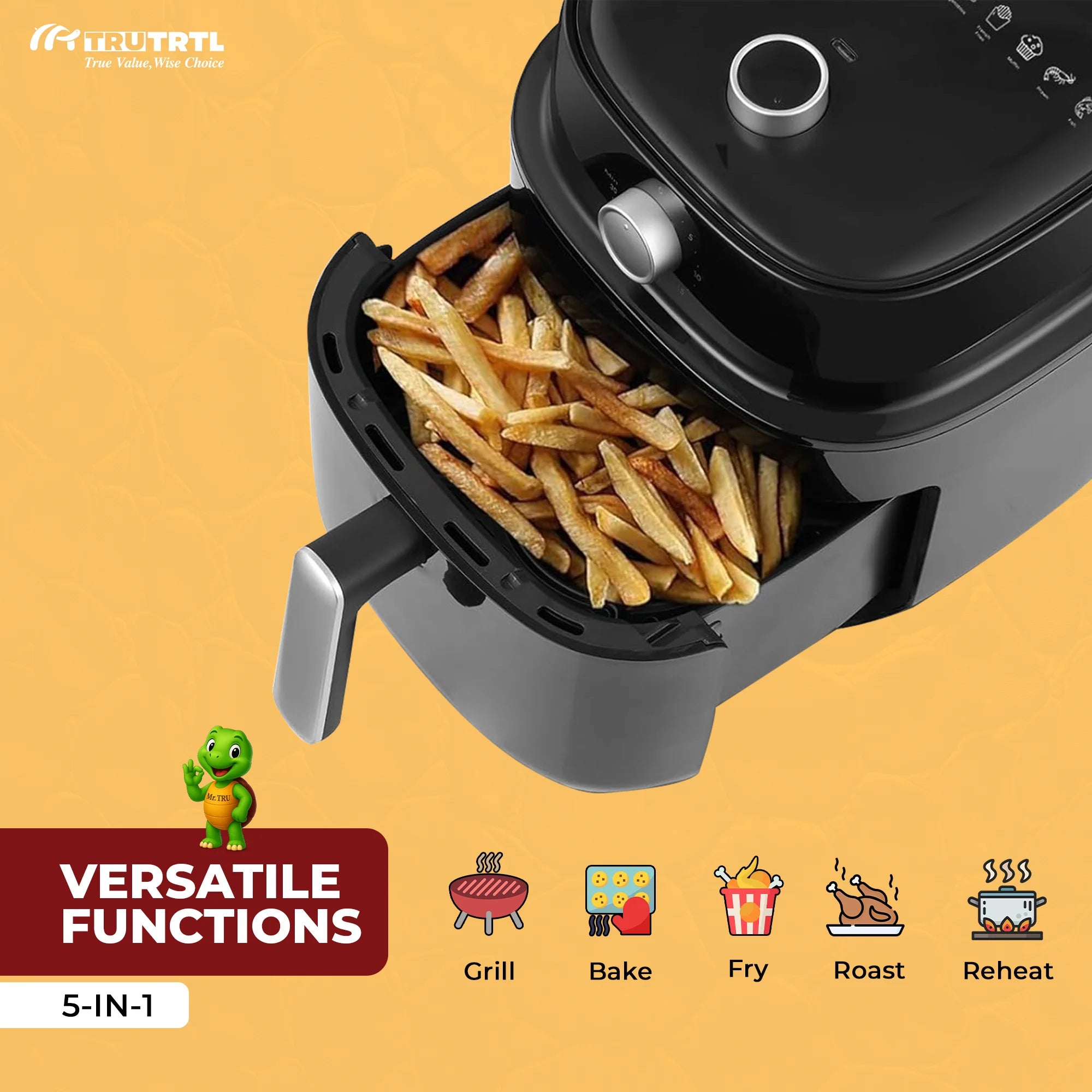 truTRTL Smart Manual Air fryer