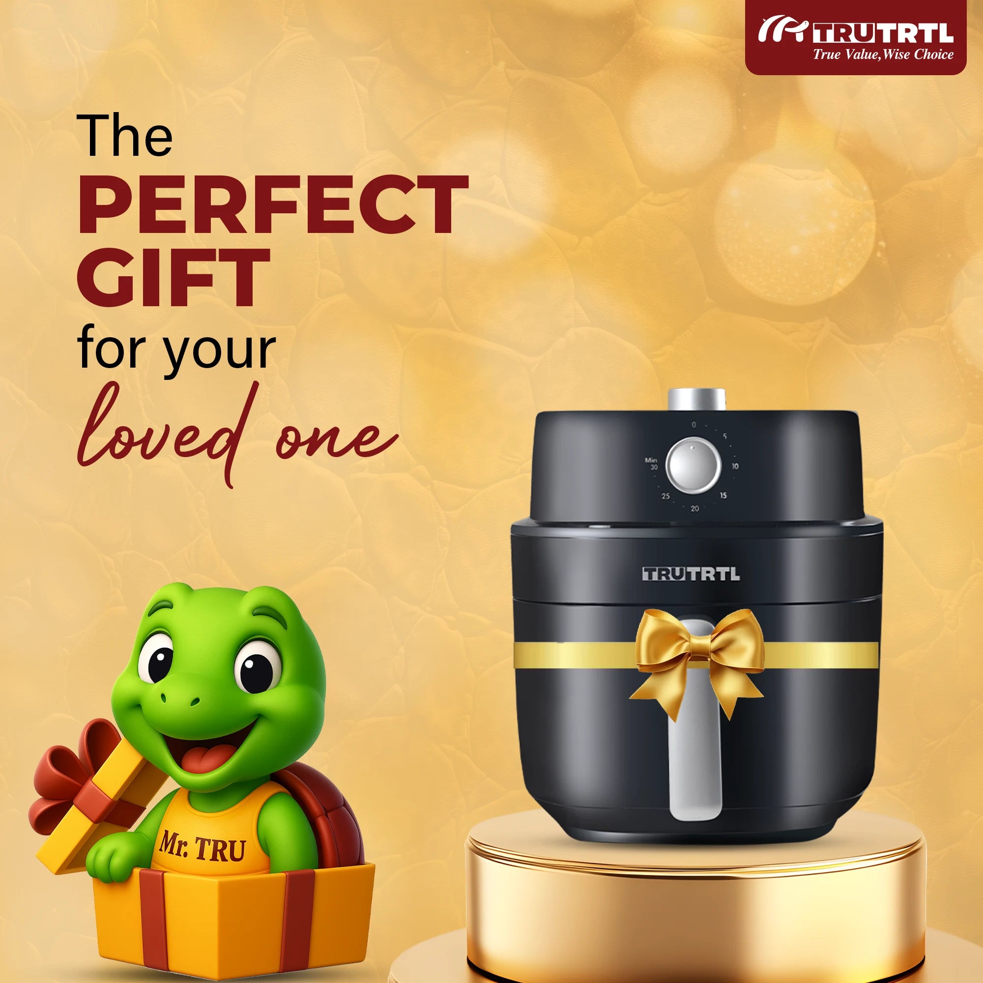 truTRTL Smart Manual Air fryer