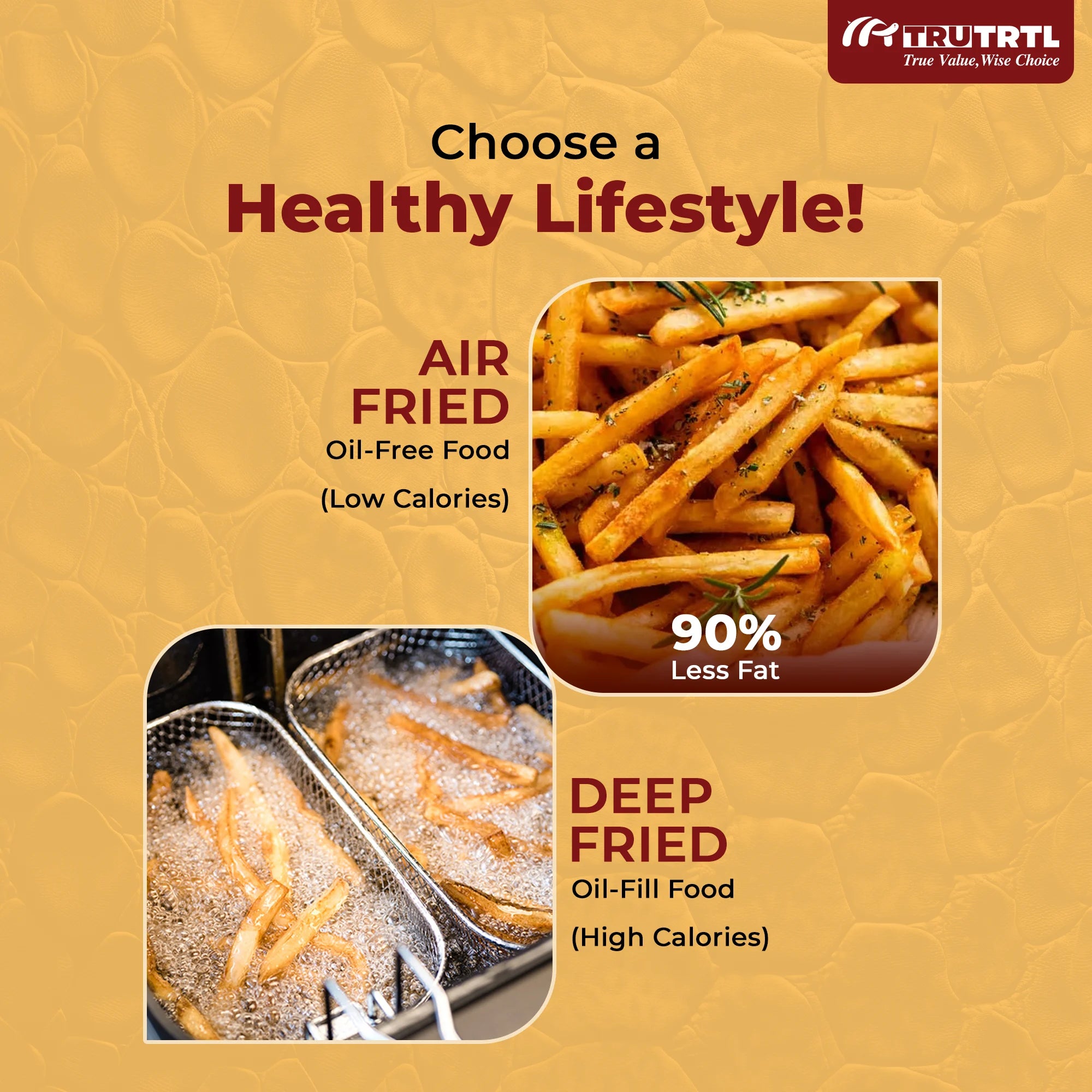 truTRTL Smart Manual Air fryer