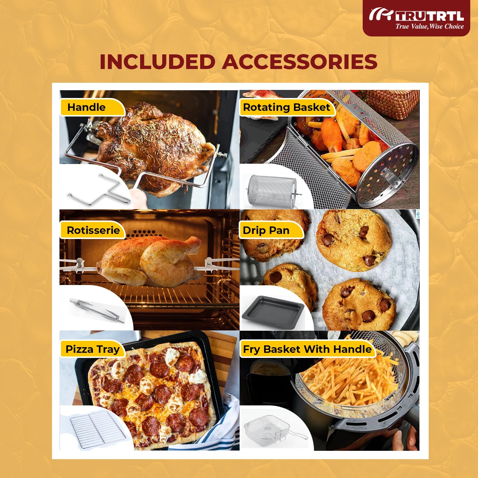truTRTL Digital 1600W Air Fryer Oven
